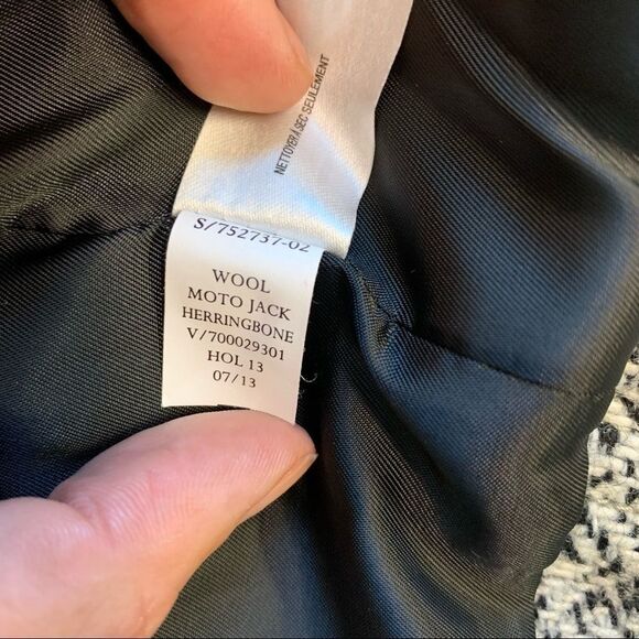 GAP asymmetrical tweed Moto jacket Sz XS - Picture 6 of 9